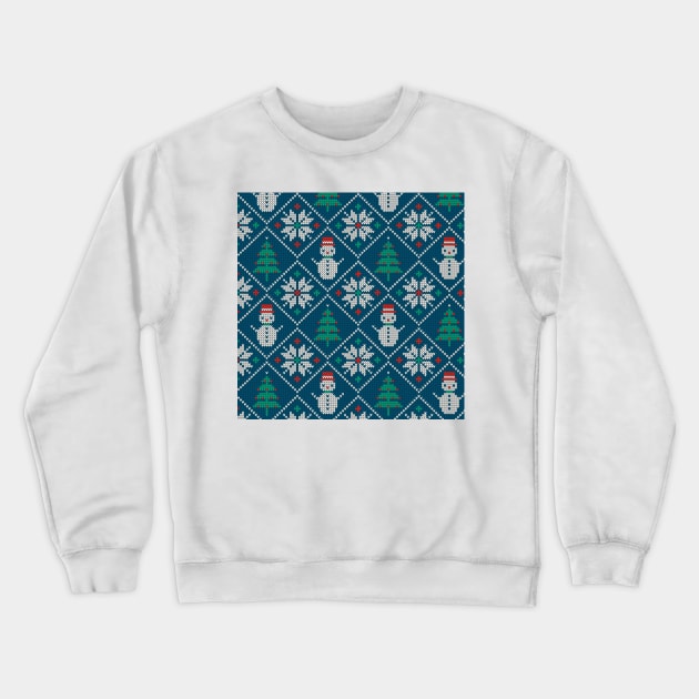 Christmas knitted pattern Crewneck Sweatshirt by Inspired-DS